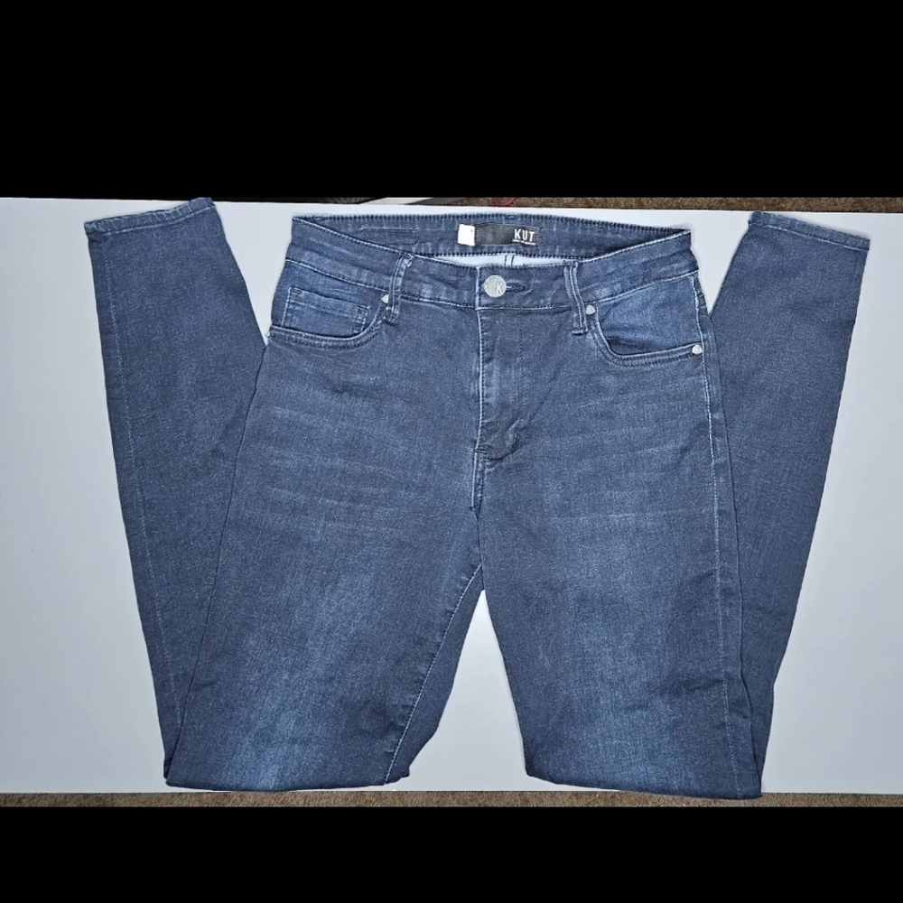 Kut From The Kloth Jeans skinny mid rise dark wash blue Size 4
